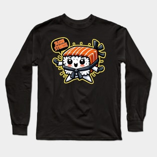 Sushi Strike: Kawaii Chibi Roll Out Long Sleeve T-Shirt